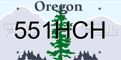 551HCH Oregon License Plate