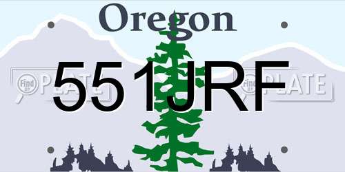 551JRF Oregon License Plate