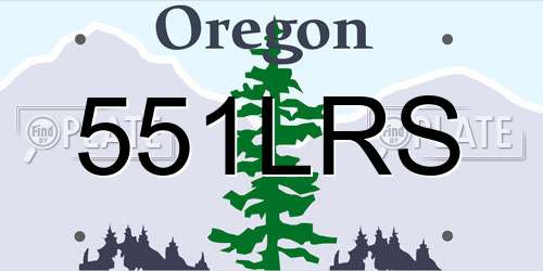 551LRS Oregon License Plate
