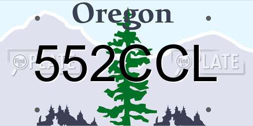552CCL Oregon License Plate