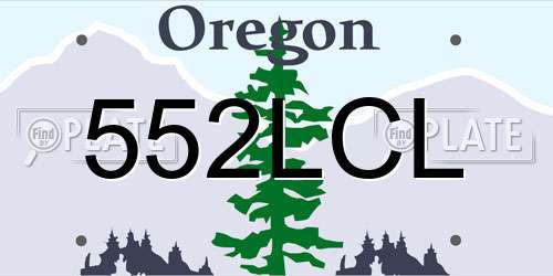 552LCL Oregon License Plate