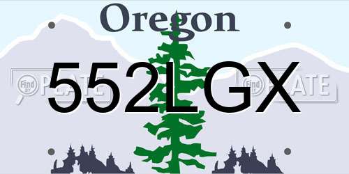 552LGX Oregon License Plate