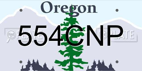 554CNP Oregon License Plate