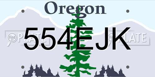 554EJK Oregon License Plate