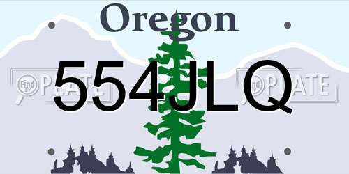 554JLQ Oregon License Plate