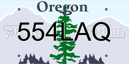 554LAQ Oregon License Plate