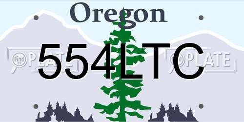 554LTC Oregon License Plate