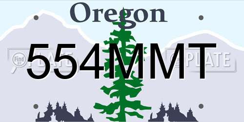 554MMT Oregon License Plate
