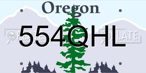 554QHL Oregon License Plate