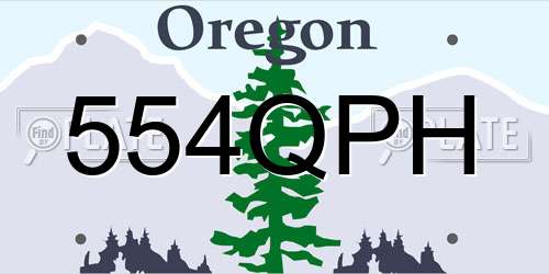 554QPH Oregon License Plate