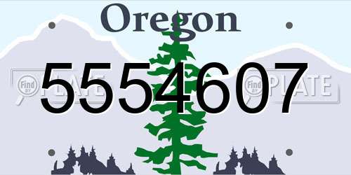 5554607 Oregon License Plate