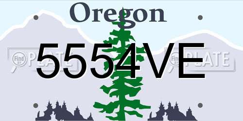 5554VE Oregon License Plate