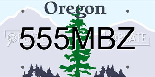 555MBZ Oregon License Plate