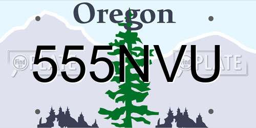 555NVU Oregon License Plate