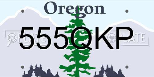 555QKP Oregon License Plate