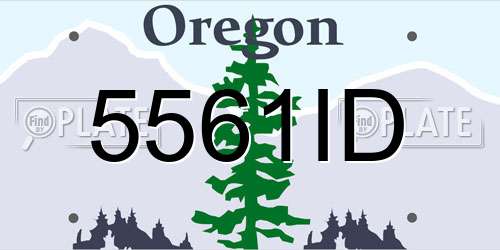 5561ID Oregon License Plate