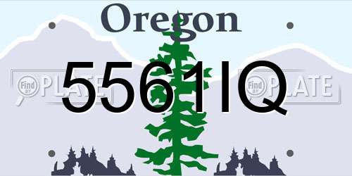 5561IQ Oregon License Plate