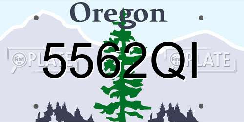 5562QI Oregon License Plate