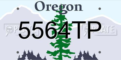 5564TP Oregon License Plate
