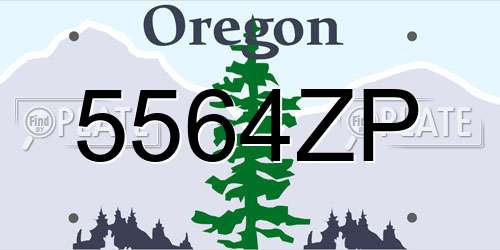 5564ZP Oregon License Plate