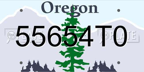 55654T0 Oregon License Plate