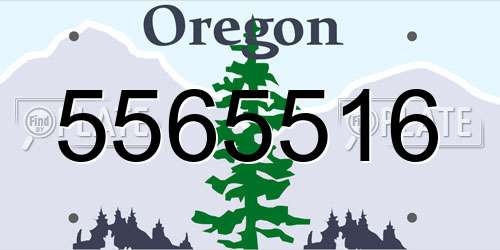 5565516 Oregon License Plate