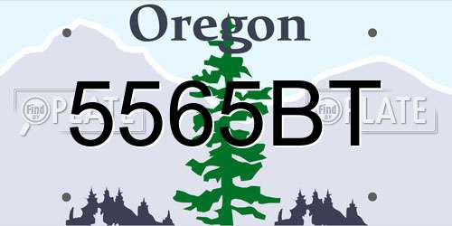 5565BT Oregon License Plate