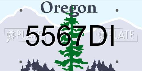 5567DI Oregon License Plate