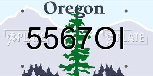 5567OI Oregon License Plate