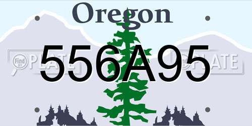 556A95 Oregon License Plate