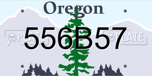 556B57 Oregon License Plate