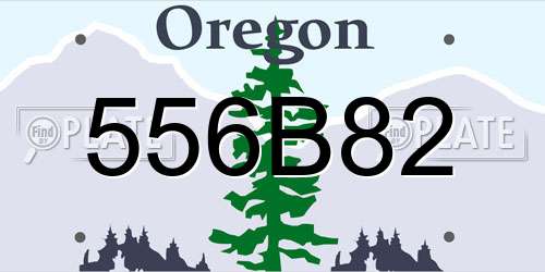 556B82 Oregon License Plate