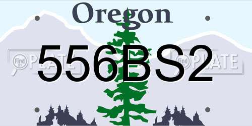 556BS2 Oregon License Plate