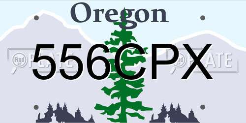 556CPX Oregon License Plate