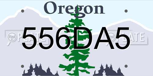 556DA5 Oregon License Plate
