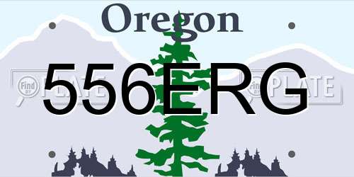 556ERG Oregon License Plate