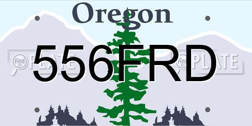 556FRD Oregon License Plate