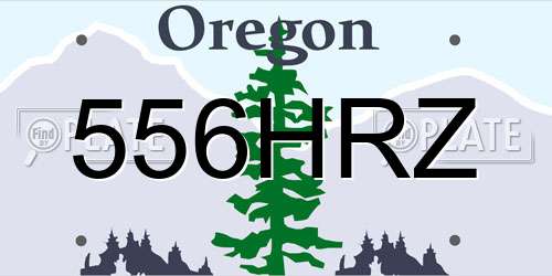 556HRZ Oregon License Plate