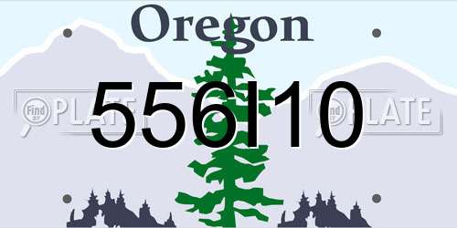556I10 Oregon License Plate