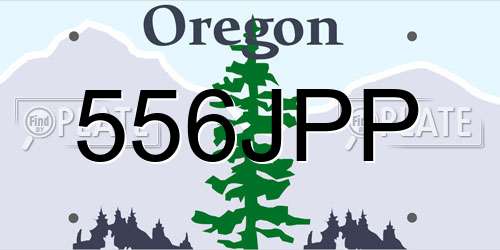 556JPP Oregon License Plate
