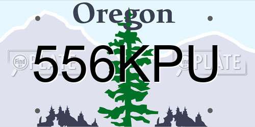 556KPU Oregon License Plate