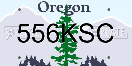 556KSC Oregon License Plate