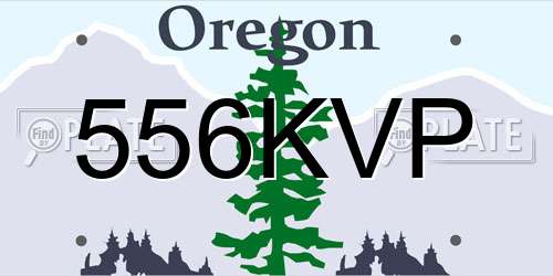 556KVP Oregon License Plate
