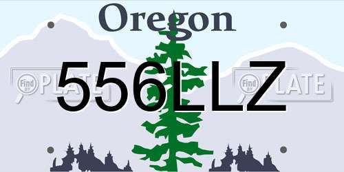 556LLZ Oregon License Plate