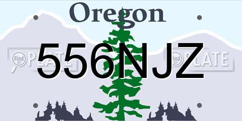 556NJZ Oregon License Plate