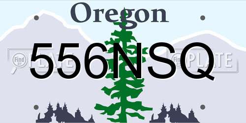 556NSQ Oregon License Plate