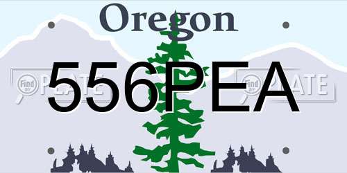 556PEA Oregon License Plate