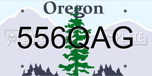 556QAG Oregon License Plate