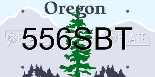 556SBT Oregon License Plate