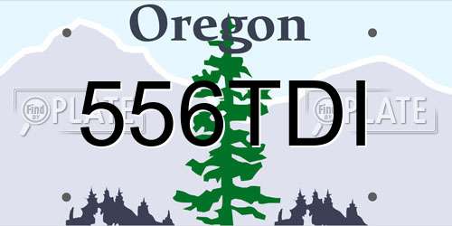 556TDI Oregon License Plate